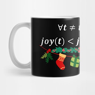 Joy in christmas is always greater, math christmas Mug